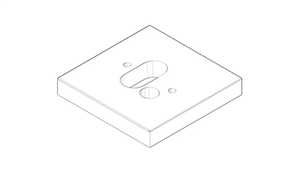 DORNBRACHT Rosette für Waschtisch Stand ERSATZTEILE 092767013 60 x 60 x 9 mm Chrom, 092767013-00 Galeriebild 1